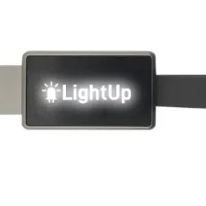 Sliver Metal Light-Up USB Flash Drive with Strap